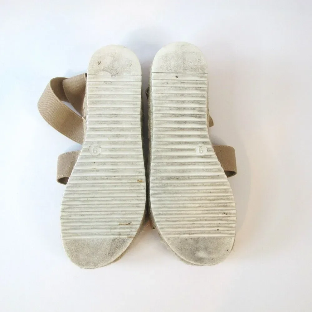 Cushionaire Mandy Elastic Nude Sandals Woman's Size 9 Summer Comfort‎